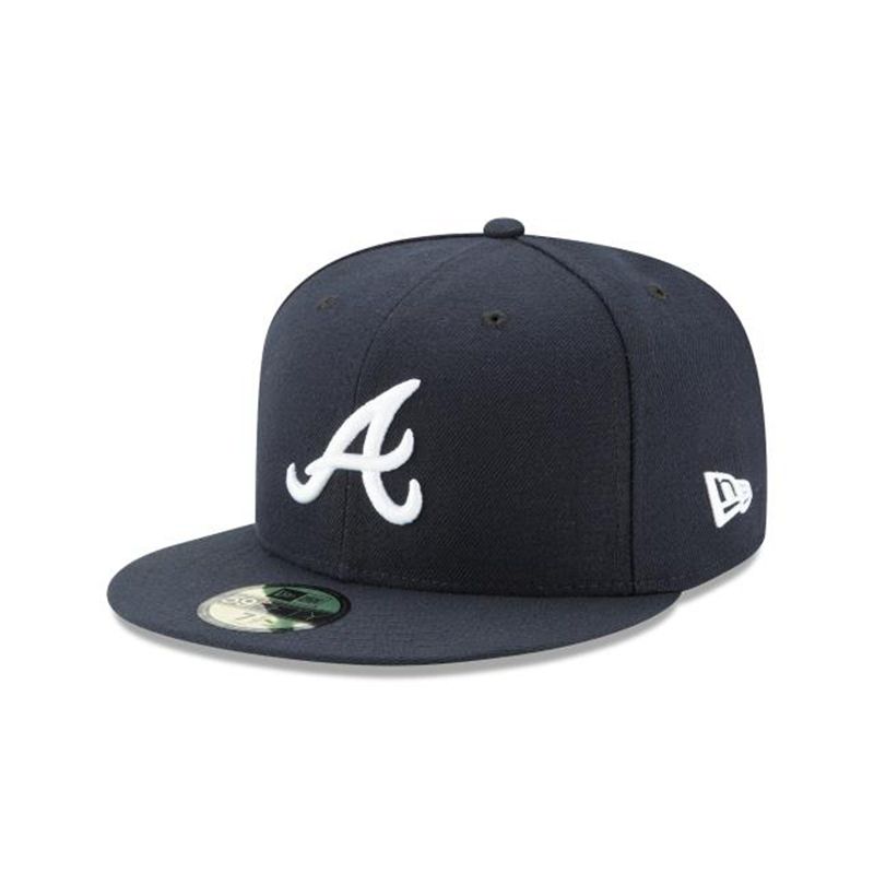 MLB Atlanta Braves Authentic Collection 59Fifty Fitted (UBW2633) - Blue New Era Caps